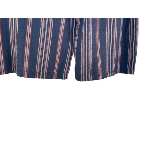 Ana Dark Blue Striped Wide Leg Pants Cotton New Size Large - Picture 5 of 10